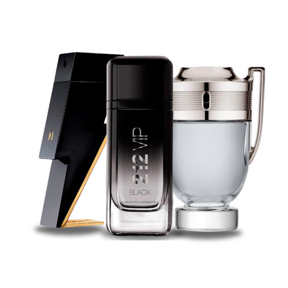 Zestaw promocyjny 3 perfum: BAD BOY, 212 VIP BLACK y Paco Rabanne INVICTUS (Eau de Parfum)
