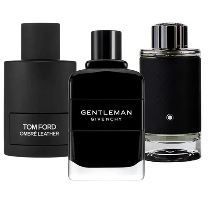 Zestaw promocyjny 3 perfum: Tom Ford Ombre Leather, Givenchy Gentleman, y Montblanc Explorer 100ml
